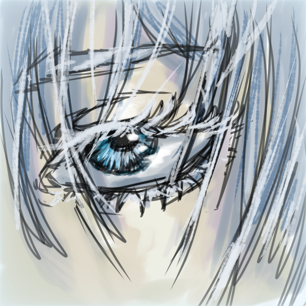 Winter eye on anime style