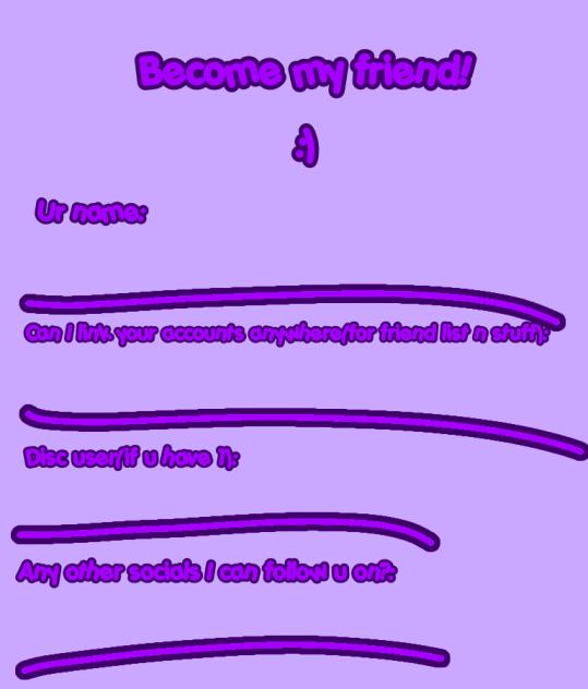 Become my friend I’m lonely