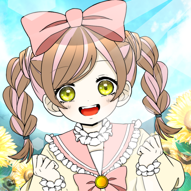 お兄ちゃんと一緒にひまわり畑に来た・花ちゃん