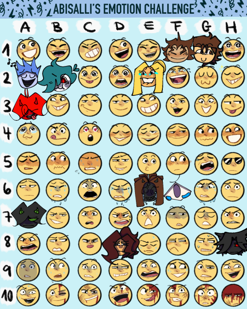D11 of drawing HON chars with emotions