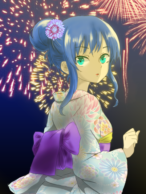 浴衣姿の君