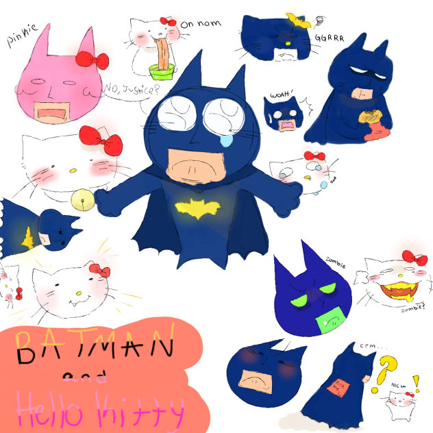 I'm BATMAN or HELLO KITTY