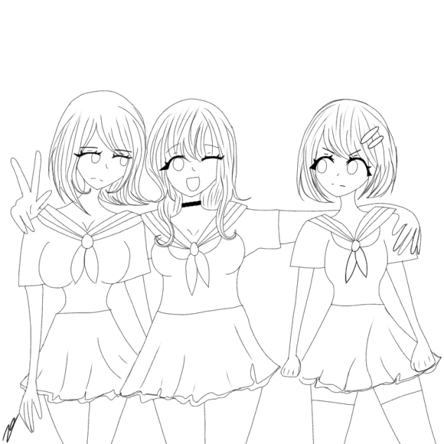 💓Cute line art UwU 💓