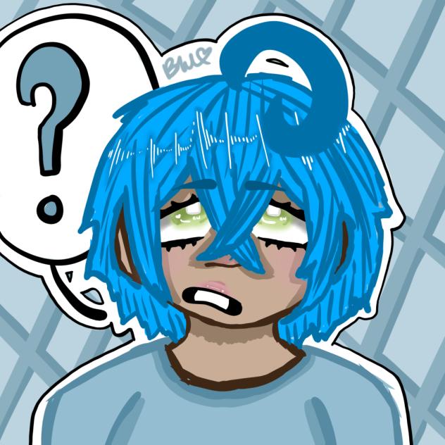Girl with the blue hair