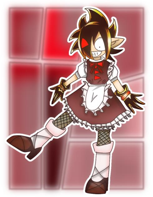 ブラックのメイド服ｩｩｩｩ!!!!!!