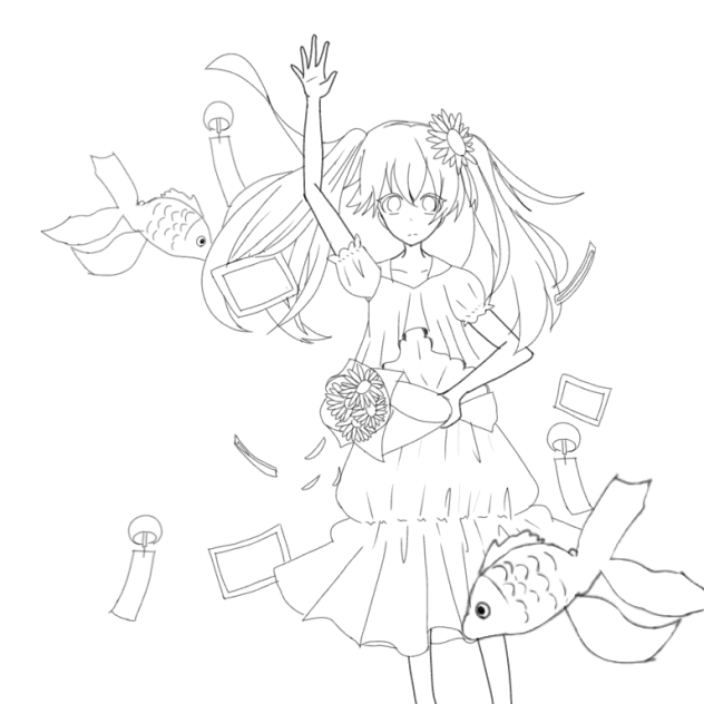 背景、夏に溺れる