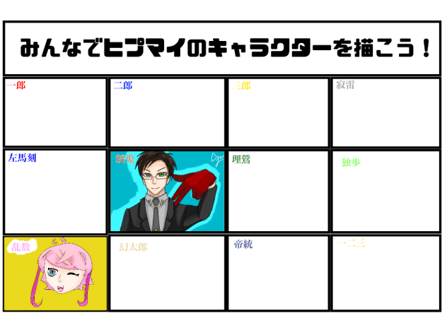 みんなでヒプマイのキャラクターを描こう！