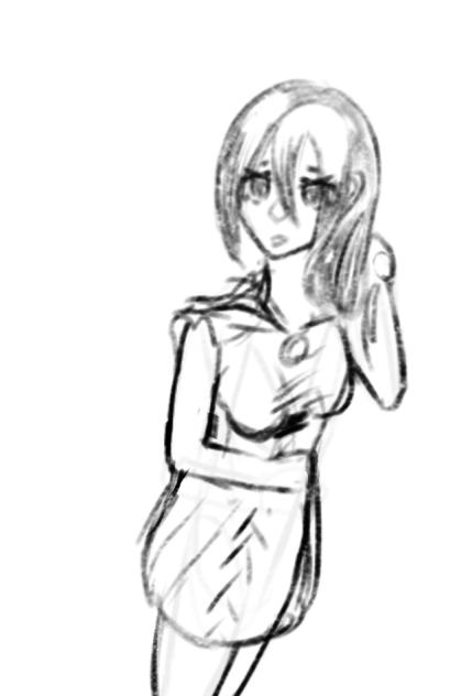 Sketch practice; pencil brush test