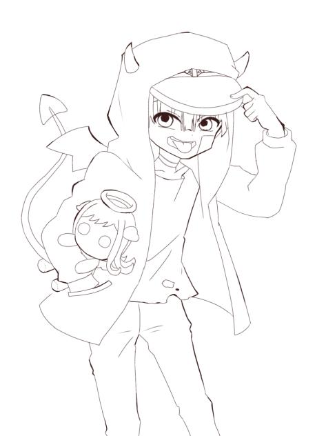 小悪魔花子くん　線画