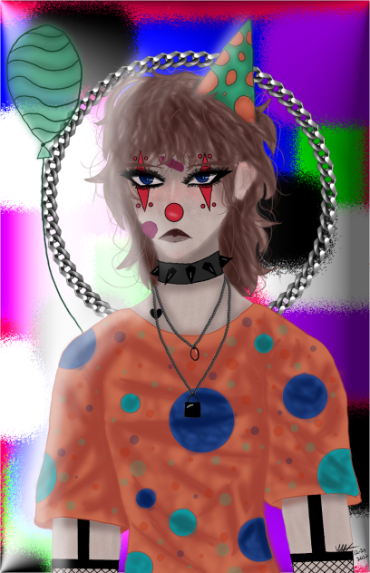 Clown person