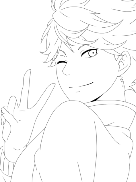 及川さん[線画]