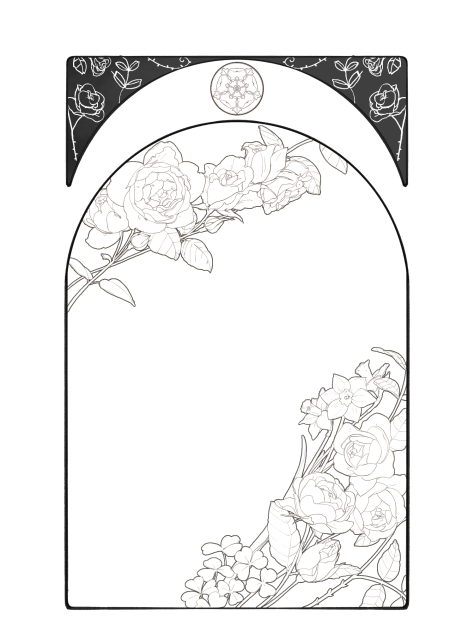 花枠　白黒