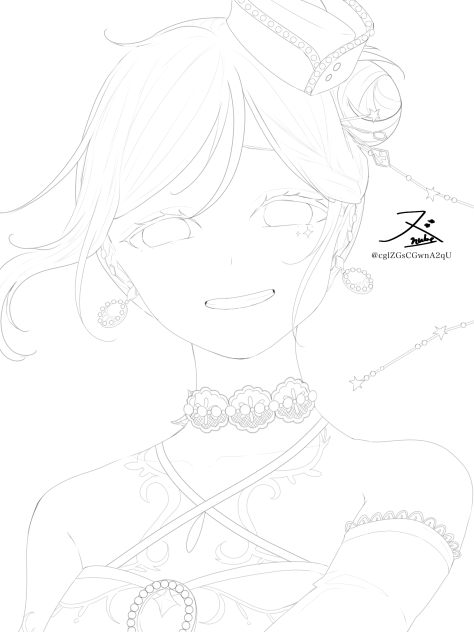 果南🌌🎉 線画