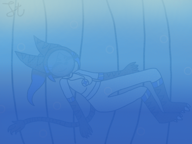 alexis swiming in veldin waters