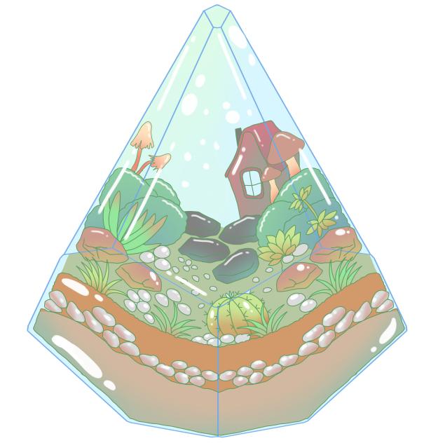 Glass terrarium
