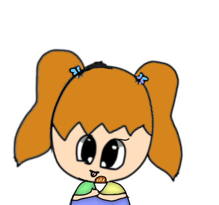 Girl holding ice cream