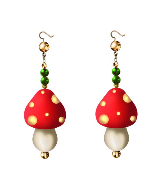 Y2K mushroom earrings