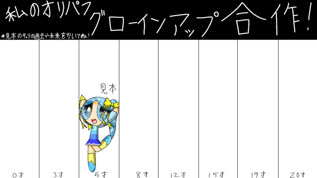 私のオリパフグローインアップ合作!