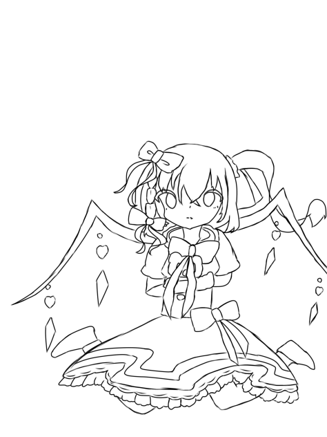 線画に直した！
