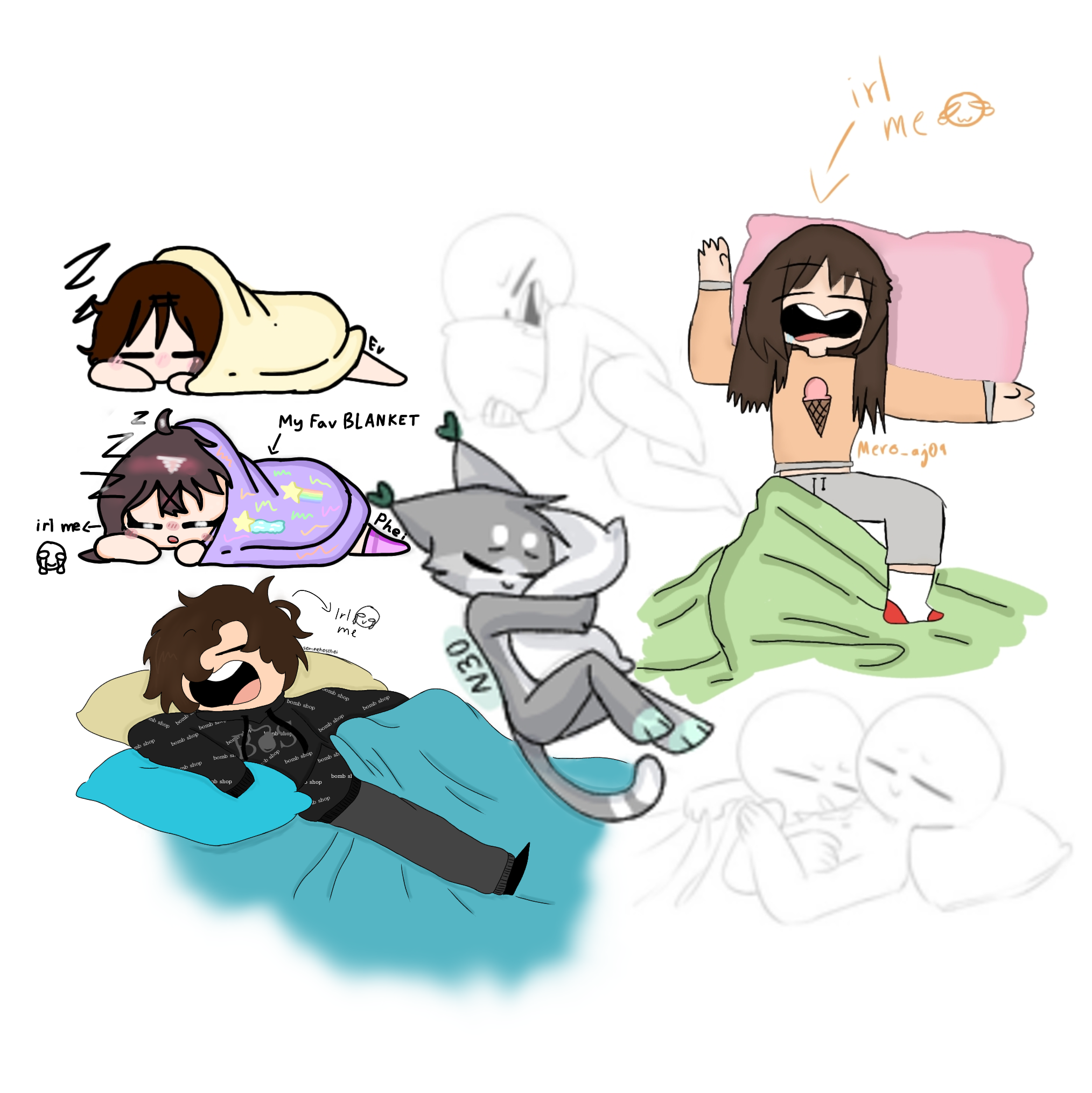 sleeping collab - ibisPaint