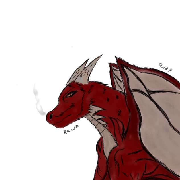 Red Dragon, water colour attempt.