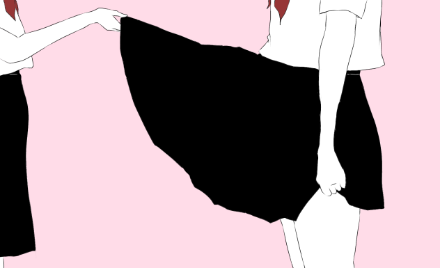 すかーとめくり