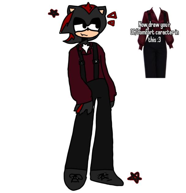 Drew my comfort character in this outfit