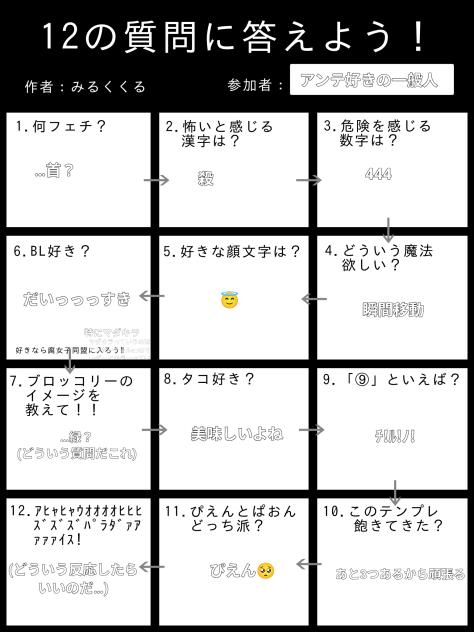 一日ごとに(こっちが)おかしくなる質問①