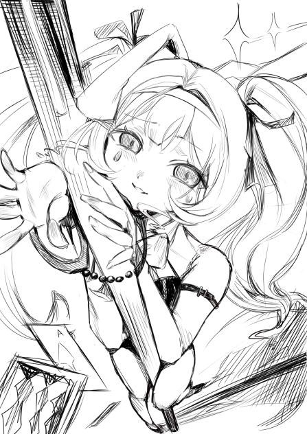 Rabbit hole fanart (sketch)