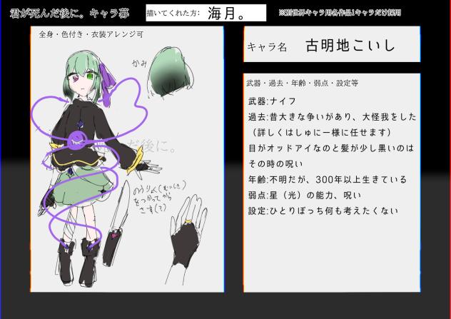 キャラ募！！