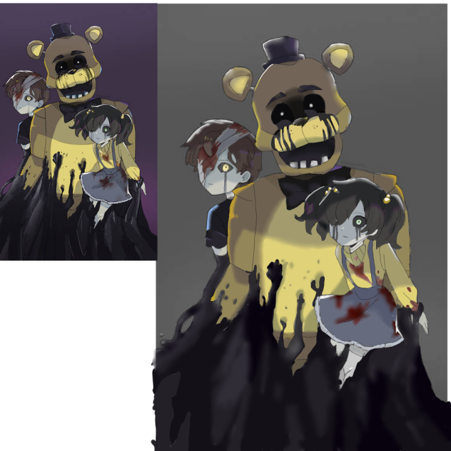 golden freddy and c.c and cassidy