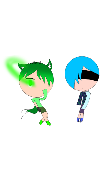cyan and glitch