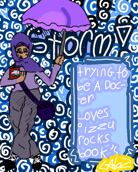 Oc for frend from emojis 🧕🏽🚑☔️  STORM