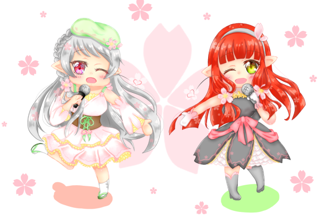 桜の下でミュージックスタート♪