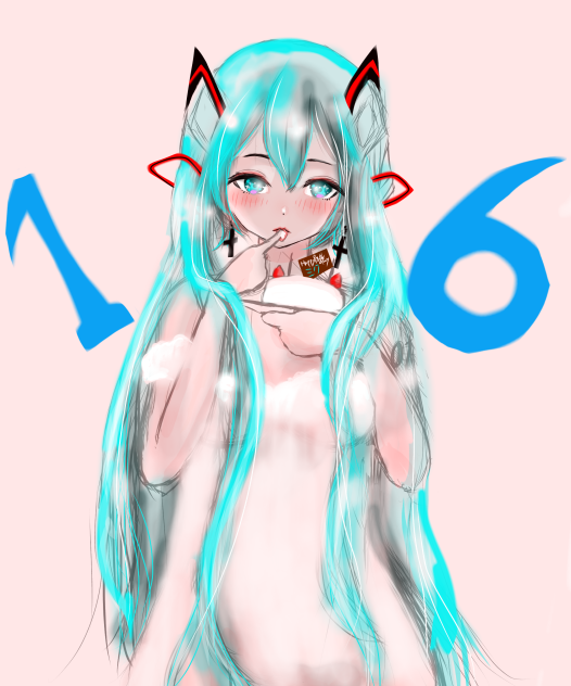 ミクちゃん　色塗り