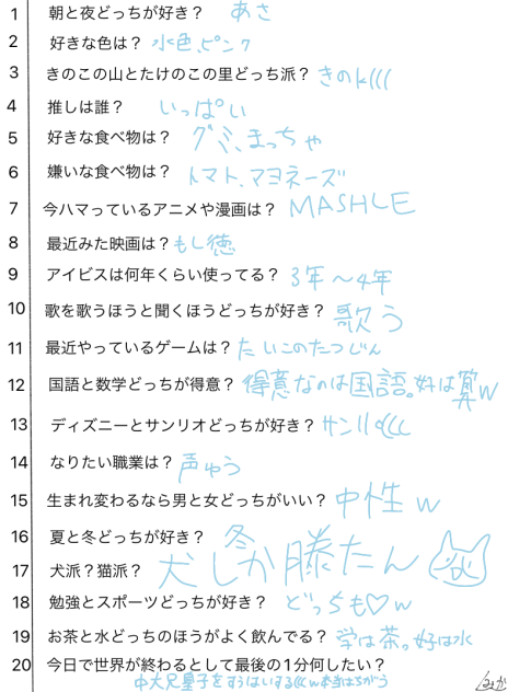 字がｗ