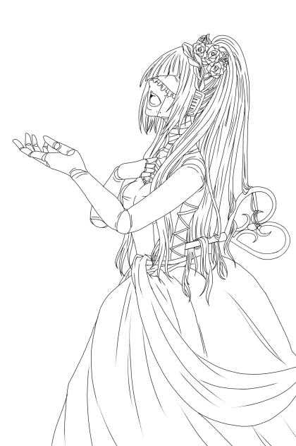 【線画】ウタウ