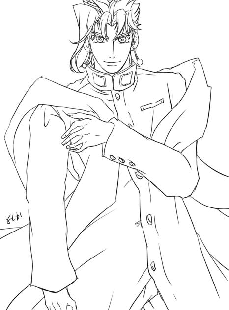 ＊花京院  典明(ぬり絵)＊