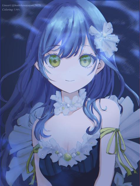 塗り絵　深海の姫