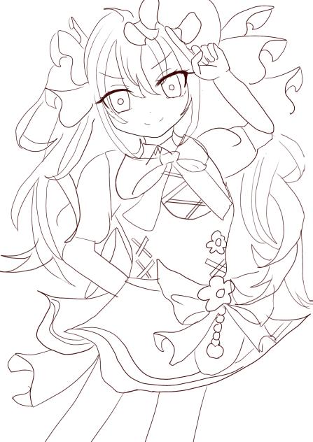 代理、新衣装！線画