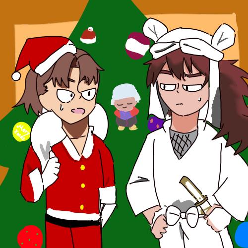 天鬼にばったり会ってしまったサンタ利吉