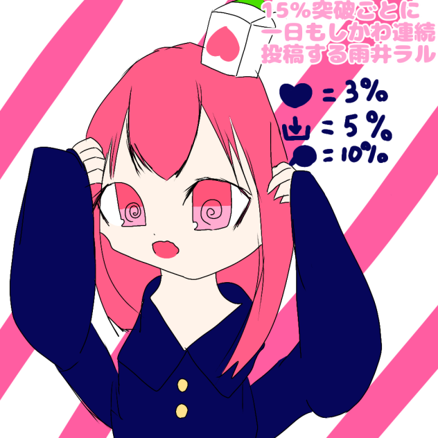 15％突破ごとに一日もしかわ連続投稿する雨井ラル