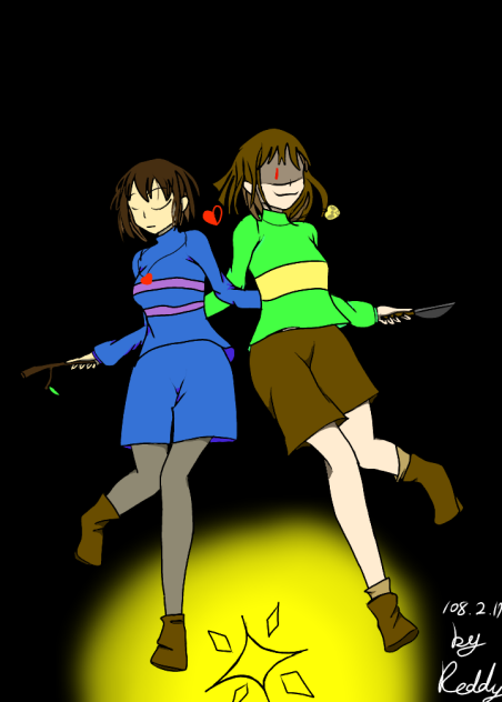 Chara and Frisk ♡ - ibisPaint