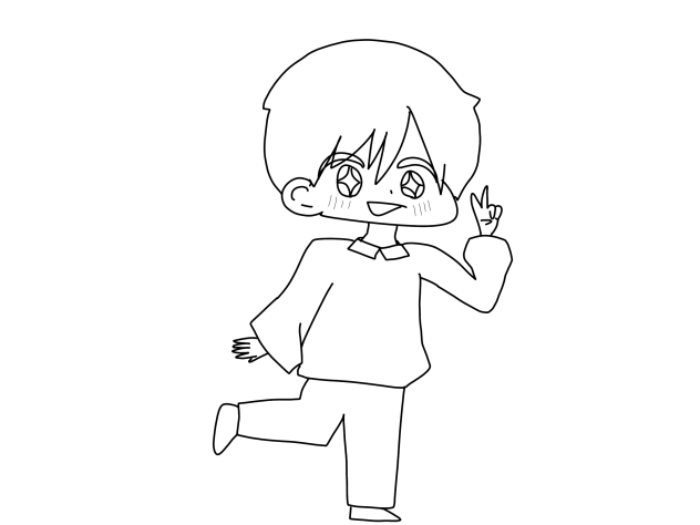 線画^_−☆