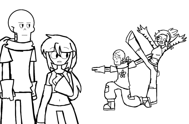 them being stupid sketch
