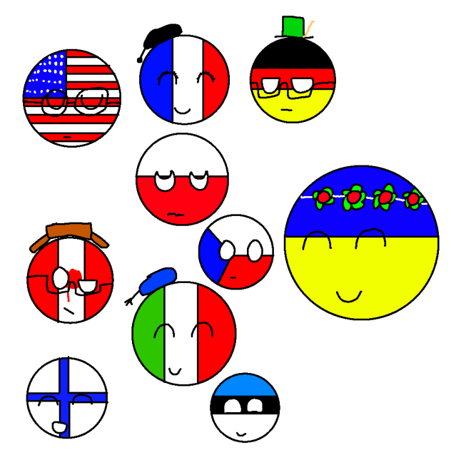 ukraine and his friends (with mouth)