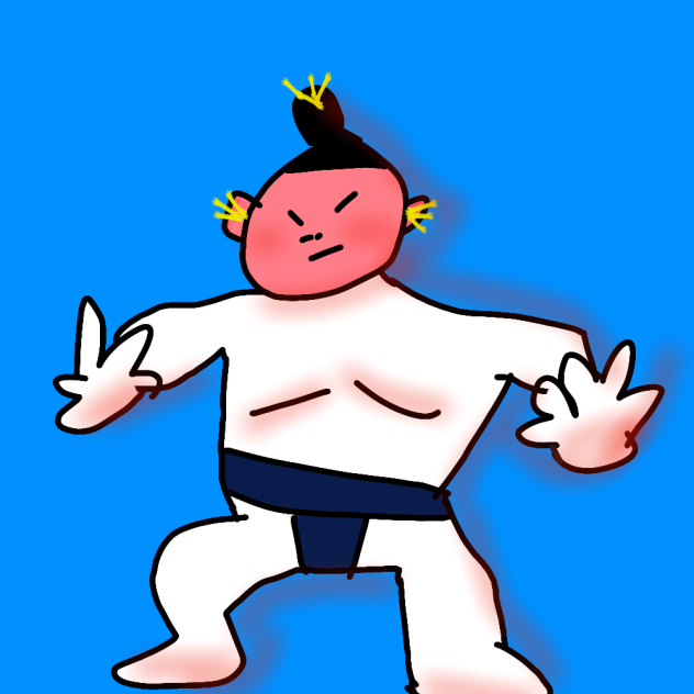 耳から火花出してる相撲取り