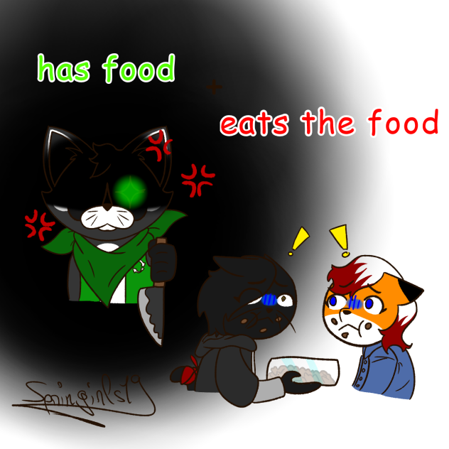 oc situation '' who eat the food...''