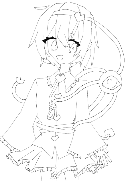 生存報告＆フリー線画です‼