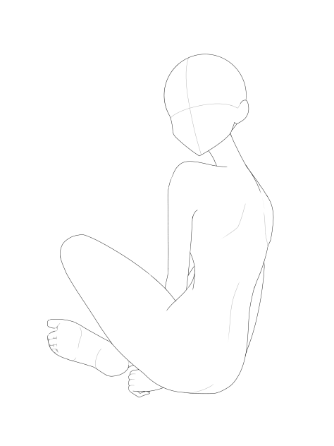 Woman sitting pose 1